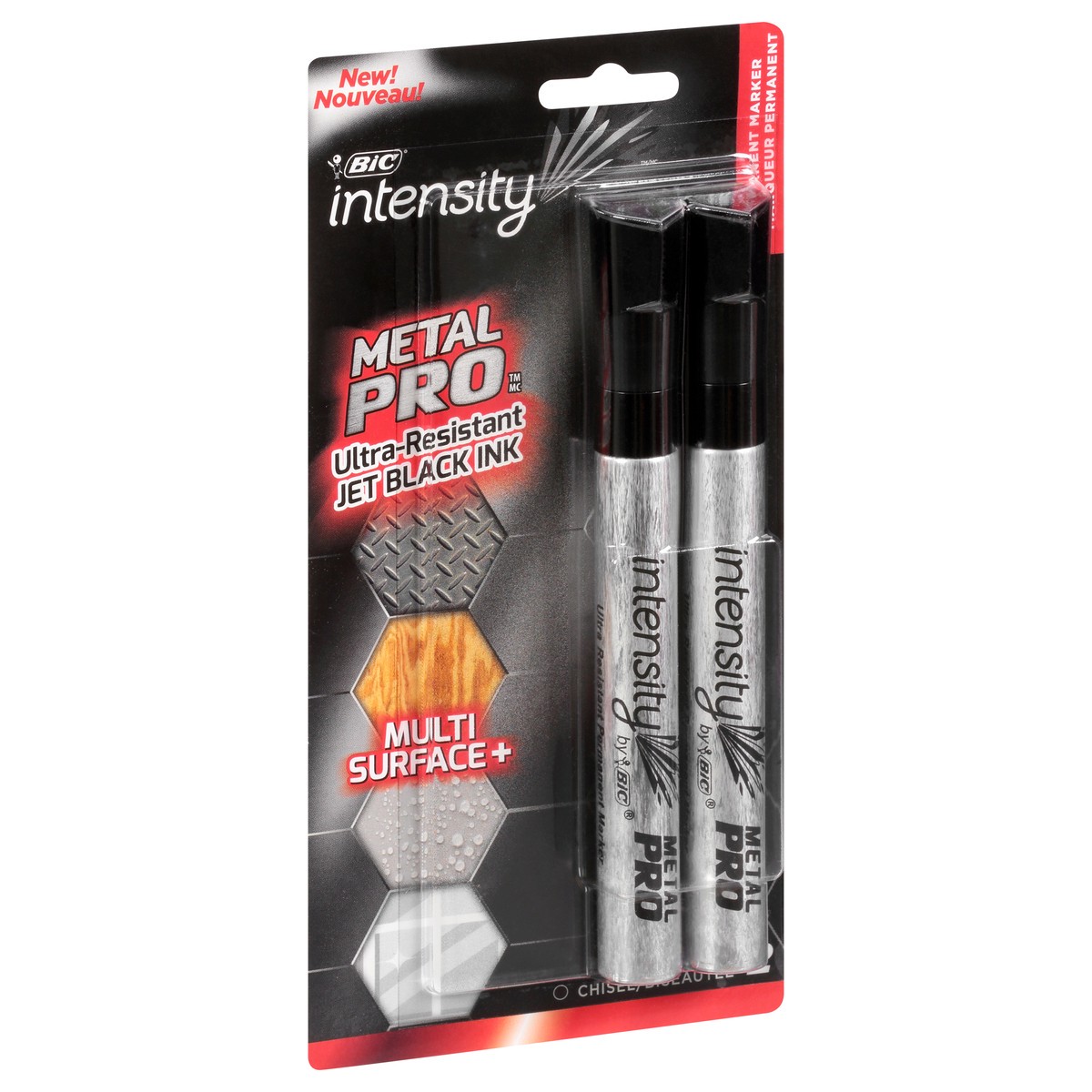 slide 2 of 8, BIC Intensity Metal Pro Permenant Marker Pack - Black, 6 ct