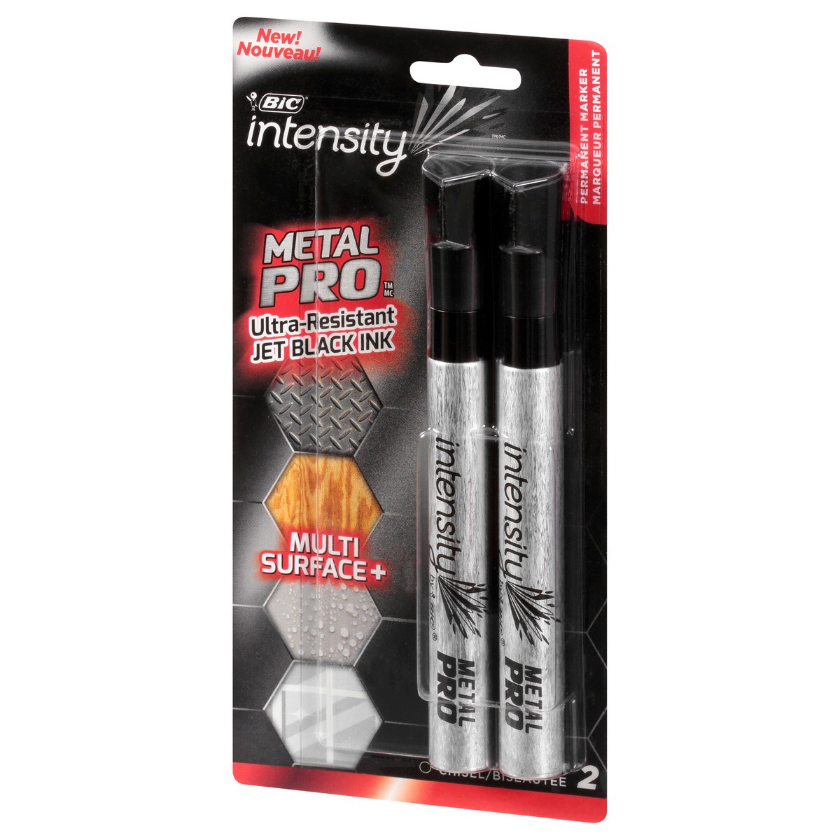 slide 3 of 8, BIC Intensity Metal Pro Permenant Marker Pack - Black, 6 ct