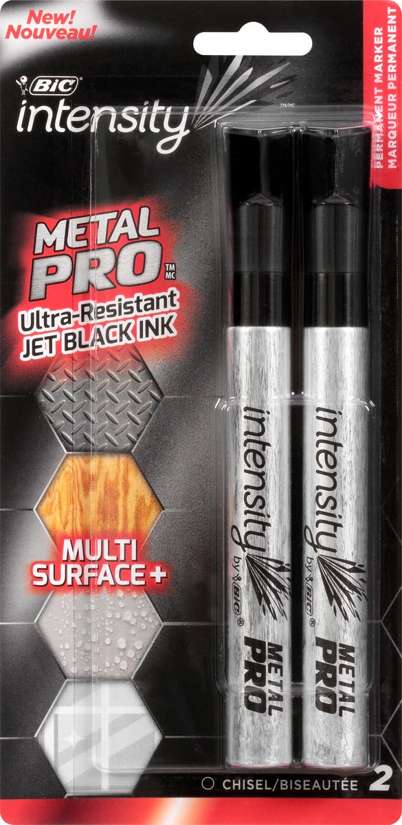 slide 7 of 8, BIC Intensity Metal Pro Permenant Marker Pack - Black, 6 ct