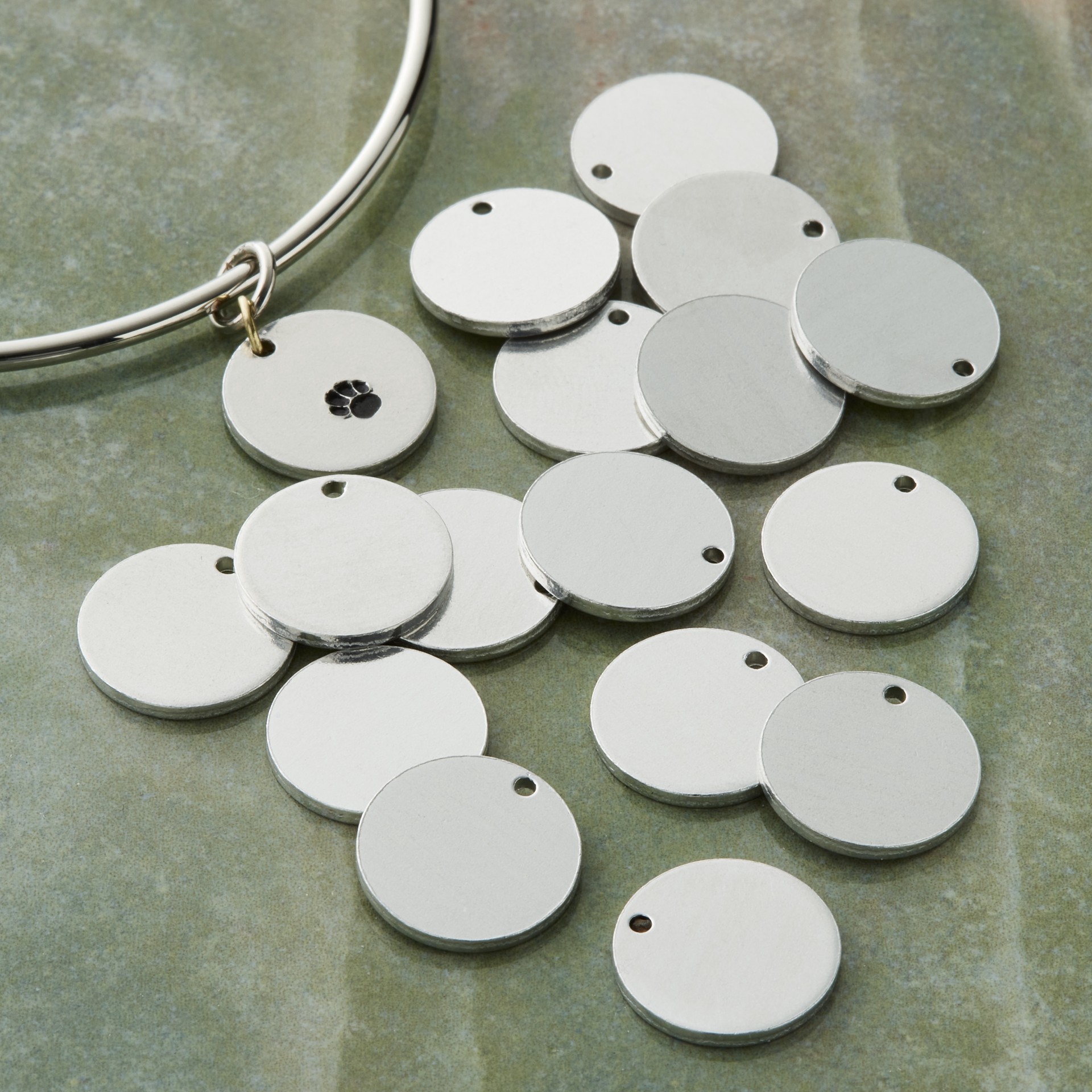 slide 3 of 3, Impressart Circle Stamping Blanks, 1/2 in