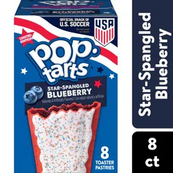 Pop-Tarts Toaster Pastries, U.S. Soccer, Limited Edition, Star-Spangled Blueberry, 8 Pop-Tarts