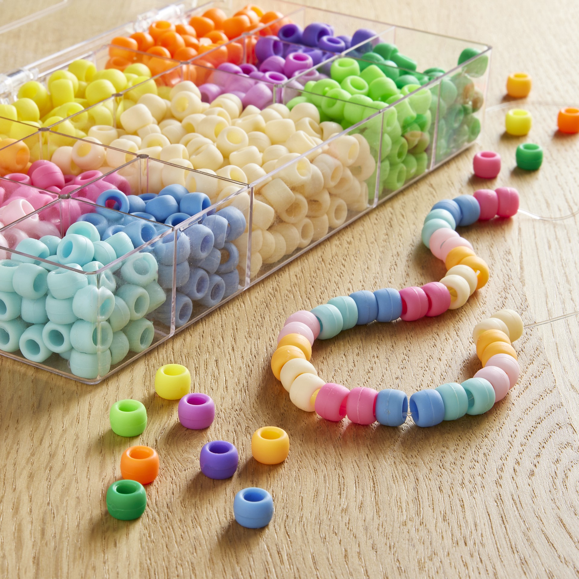 slide 3 of 5, Multicolor Matte Pony Beads By Creatology, 6mm X 9mm, 6 mm