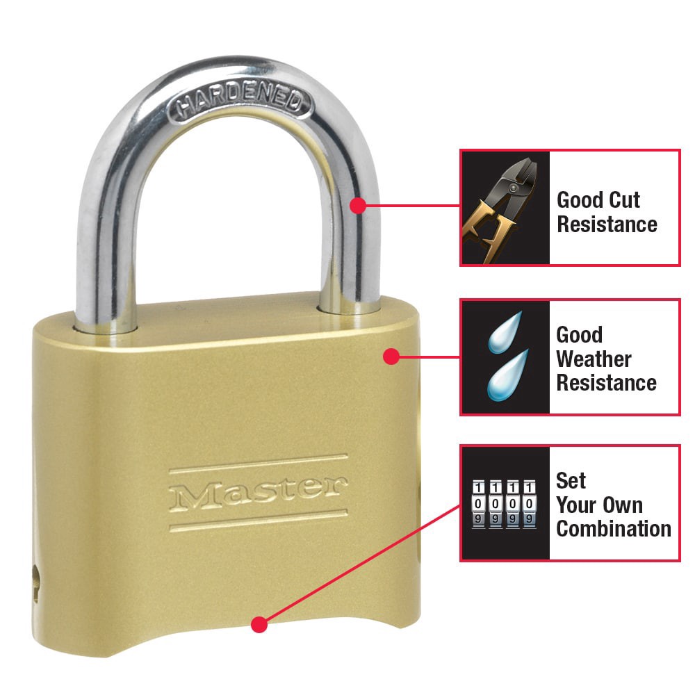 slide 2 of 6, Padlock Combination 2, 1 ct