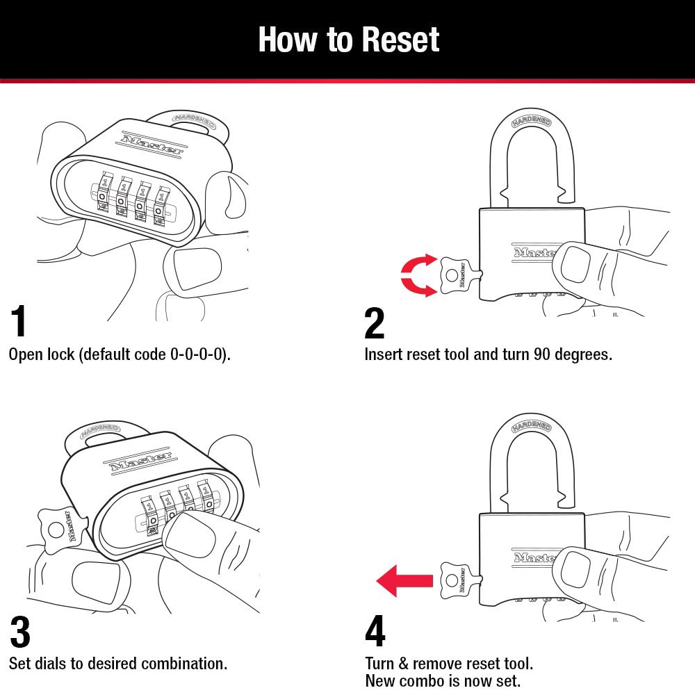 slide 6 of 6, Padlock Combination 2, 1 ct