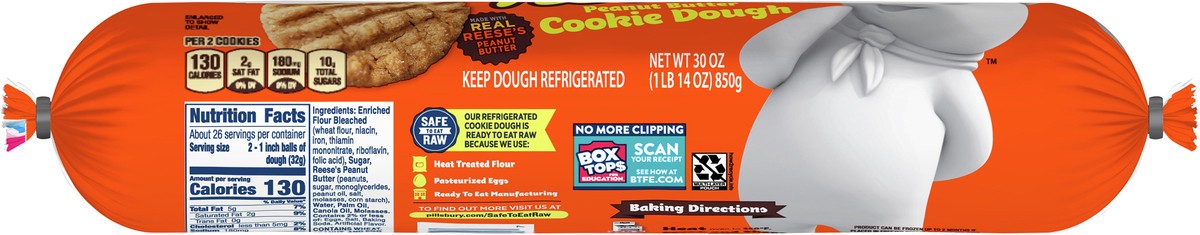 slide 12 of 13, Pillsbury Reese's Peanut Butter Cookie Dough, Eat Or Bake, 30 oz., 30 oz