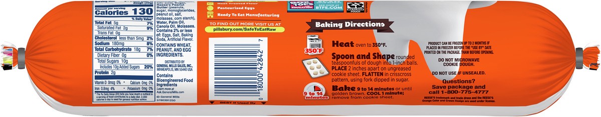 slide 3 of 13, Pillsbury Reese's Peanut Butter Cookie Dough, Eat Or Bake, 30 oz., 30 oz