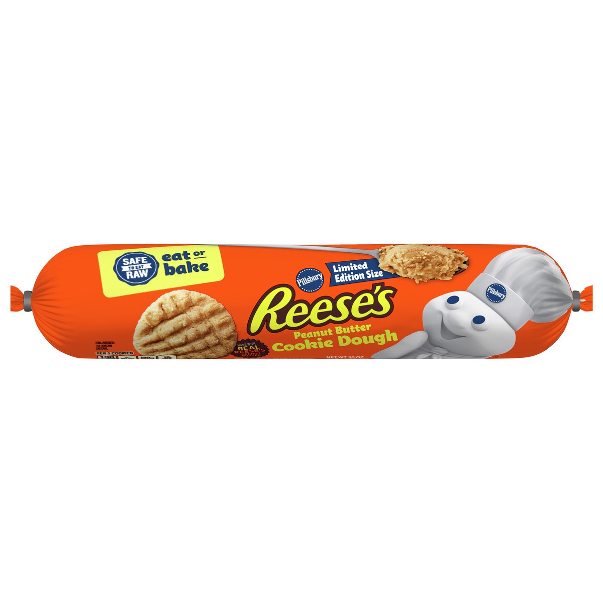 slide 1 of 13, Reese's Pillsbury Reese's Peanut Butter Cookie Dough, Eat Or Bake, 30 oz., 30 oz