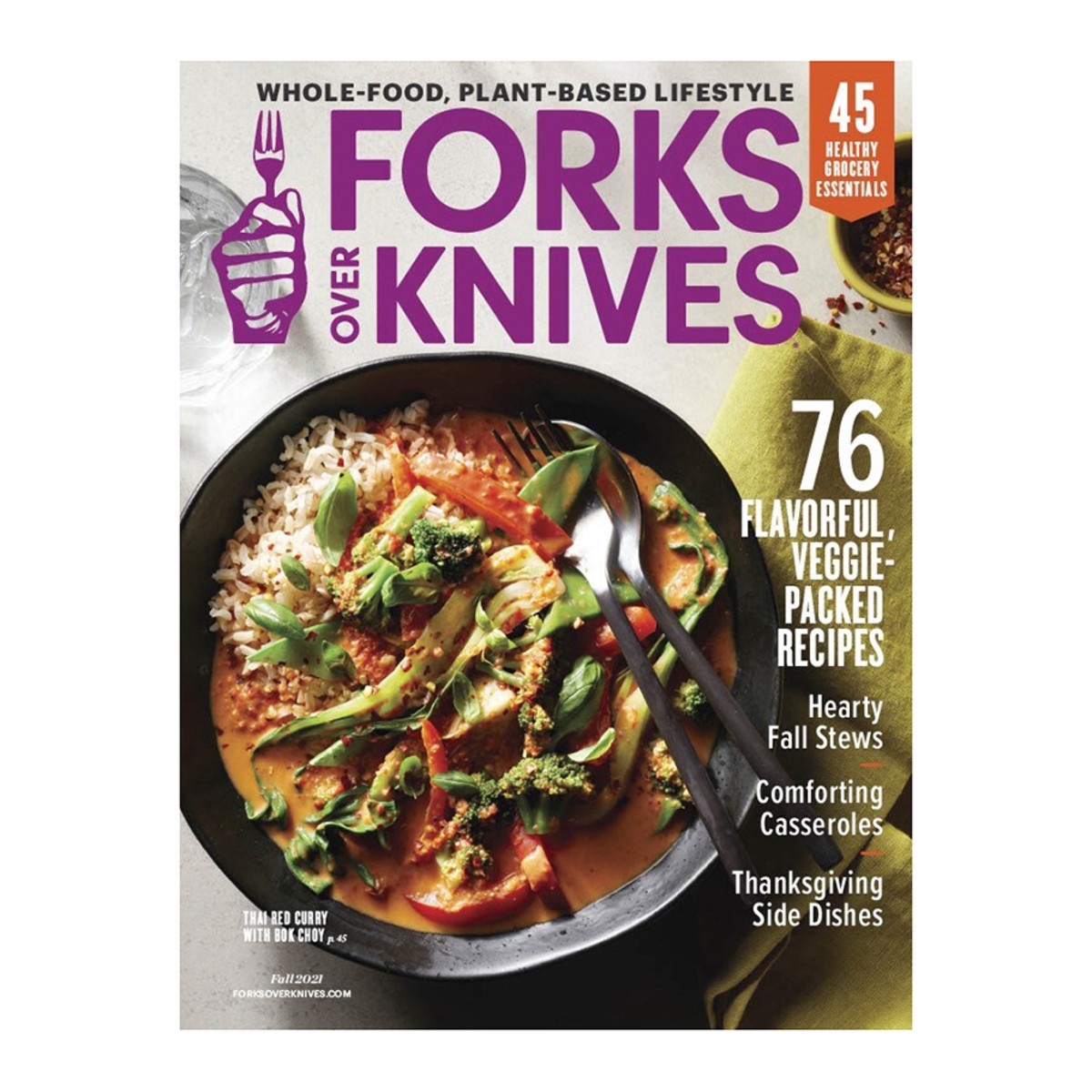 slide 3 of 3, Forks Over Knives Cook Book, Spring 2020, 1 ct