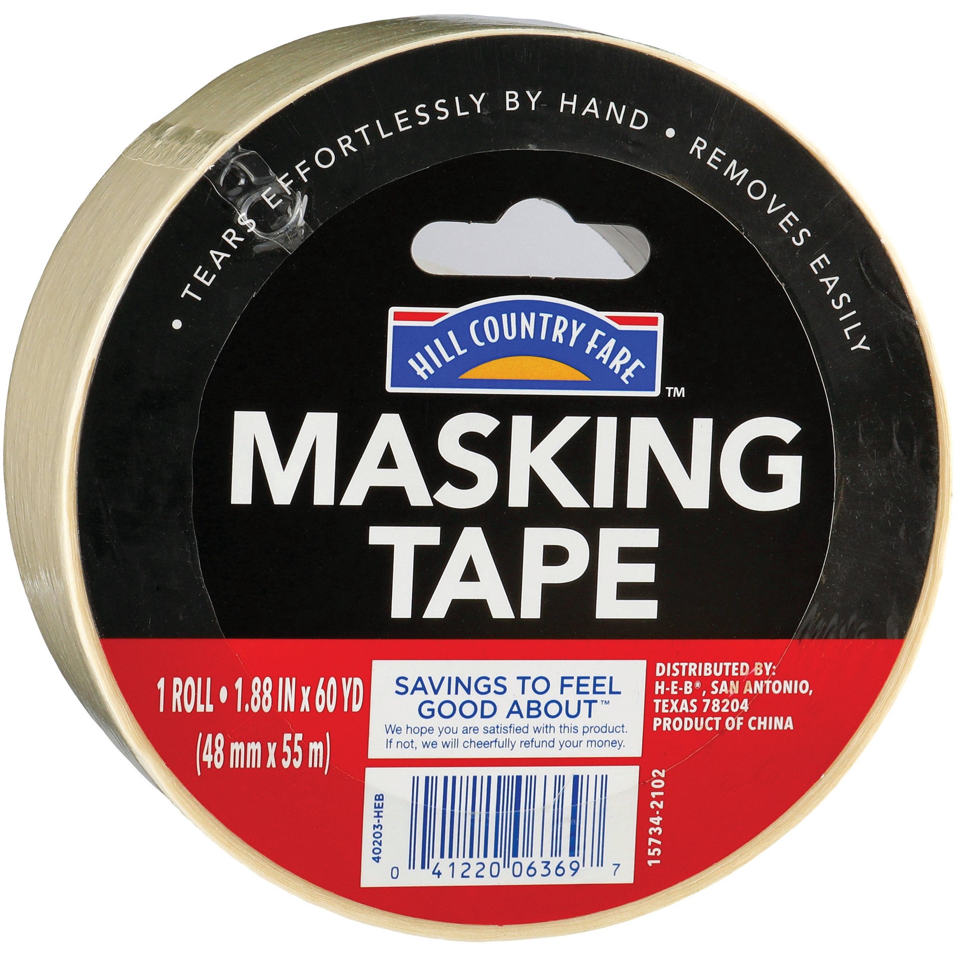 slide 1 of 1, Hill Country Fare Masking Tape, 60 yd
