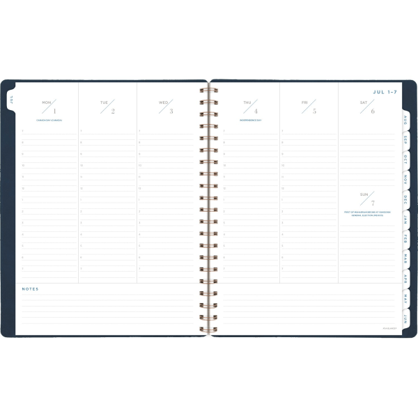 slide 2 of 8, 2024-2025 At-A-Glance Signature Collection Academic Weekly/Monthly Planner, 8-1/2"" X 11"", Navy, July To July, Yp905A20, 1 ct
