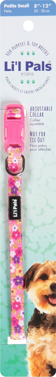 slide 6 of 12, Li'l Pals Adjustable Patterned Dog Collar, Daisy Multi-Color, Petite Small - 5/16" x 8"-12", 1 ct