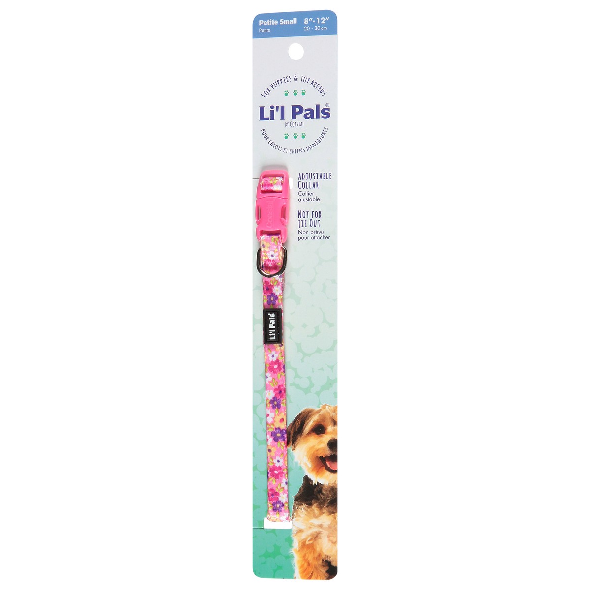 slide 2 of 12, Li'l Pals Adjustable Patterned Dog Collar, Daisy Multi-Color, Petite Small - 5/16" x 8"-12", 1 ct