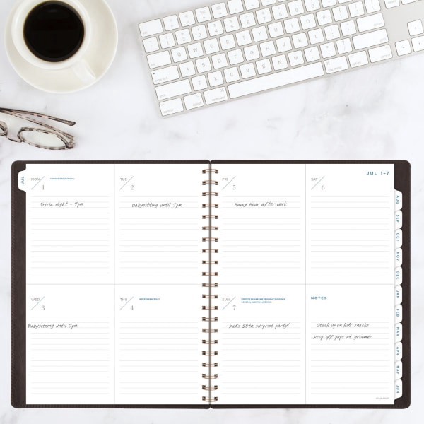 slide 3 of 8, 2024-2025 At-A-Glance Signature Collection Academic Weekly/Monthly Planner, 8-1/2"" X 11"", Brown, July To July, Yp905A09, 1 ct