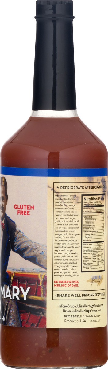 slide 8 of 13, Bruce Julian Gluten Free Bloody Mary Mix - 32 oz, 32 oz