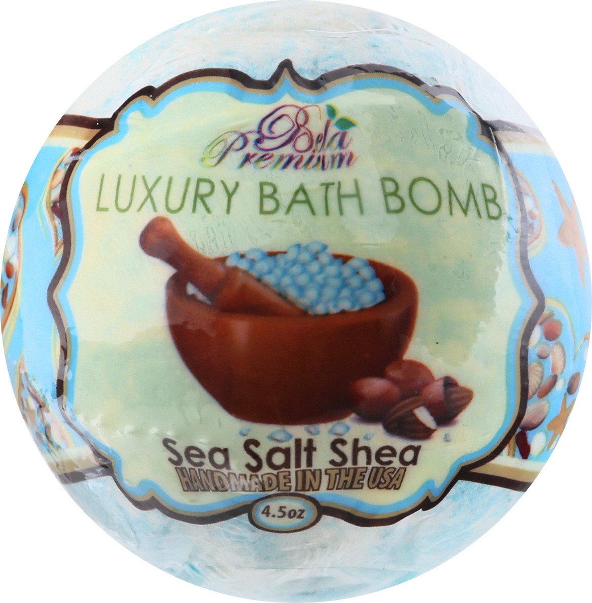 slide 1 of 9, Bela Premium Bath Bomb Seasalt Shea, 4.5 oz