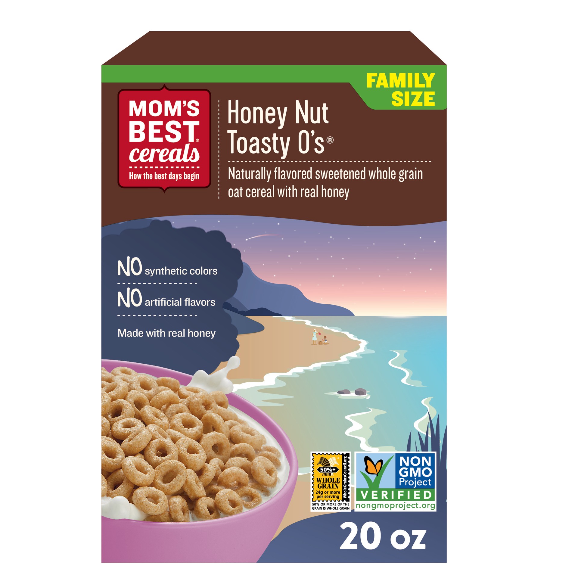 slide 1 of 13, Mom'S Best Cereals Honey Nut Toasty O'S, 20 oz., 20 oz