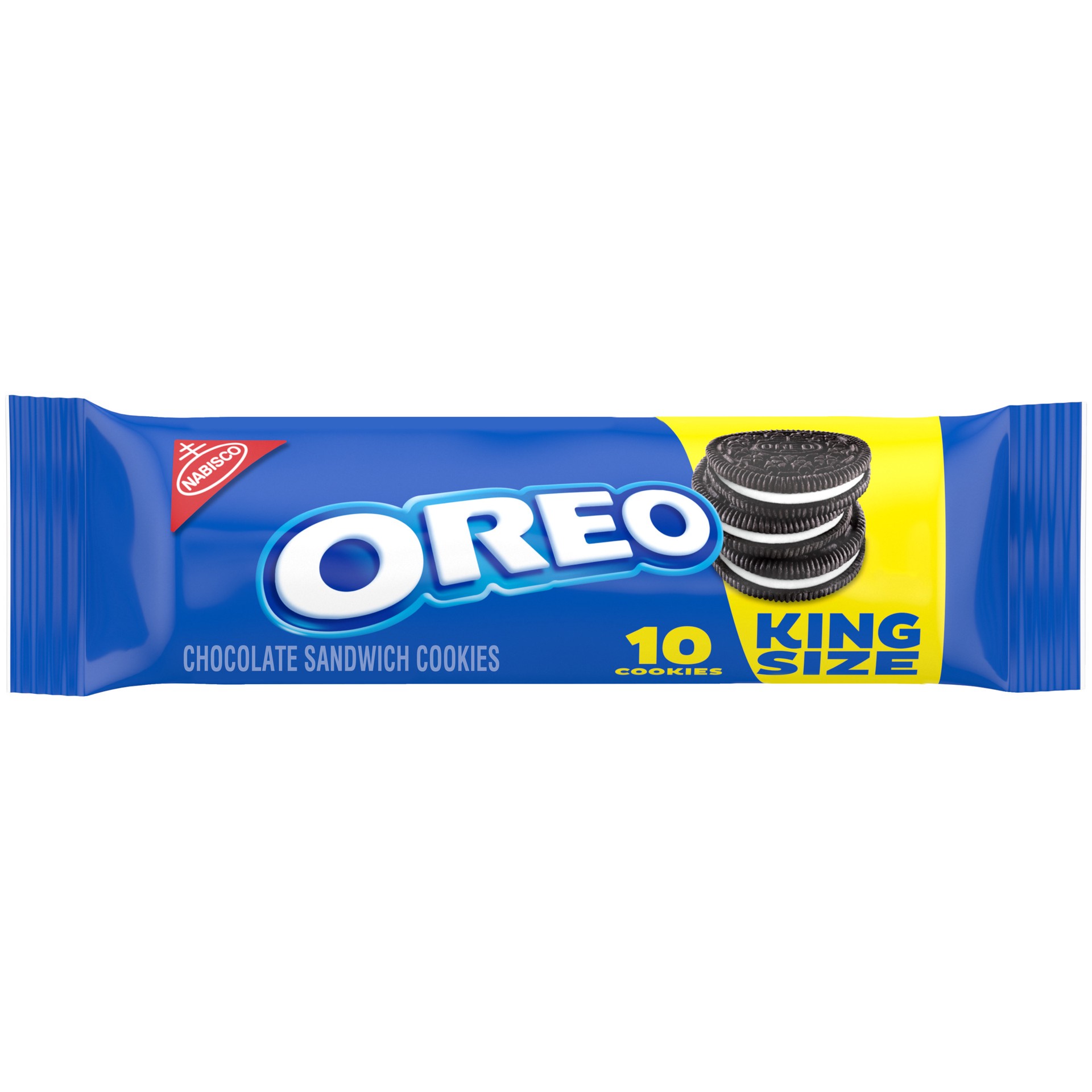 slide 1 of 9, OREO Chocolate Sandwich Cookies, King Size, 4 oz Snack Pack (10 Cookies Per Pack), 4 oz