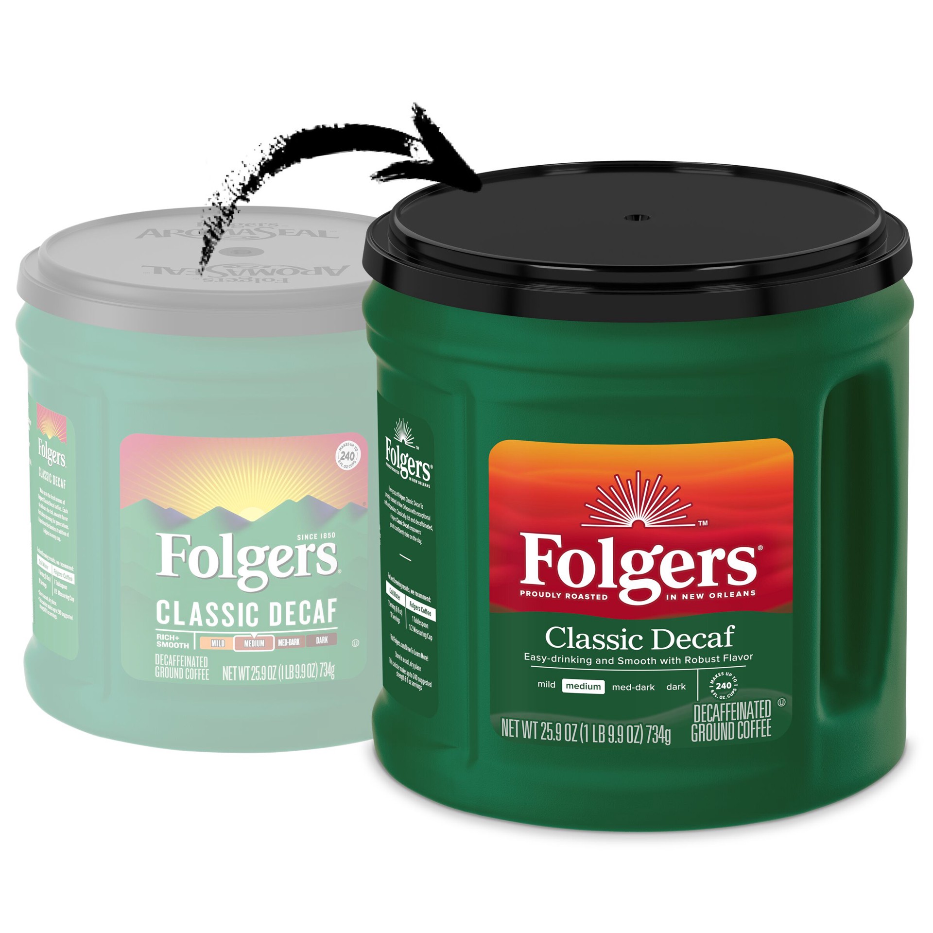 slide 5 of 5, Folgers Coffee, 25.9 oz