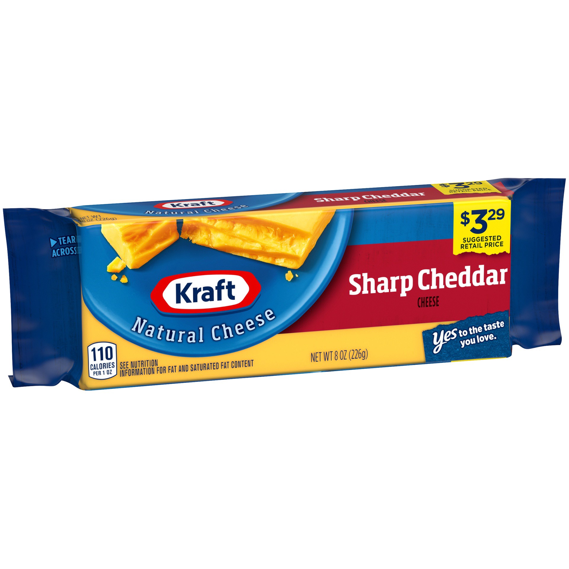 slide 6 of 10, Kraft Sharp Cheddar Cheese Block, 8 oz