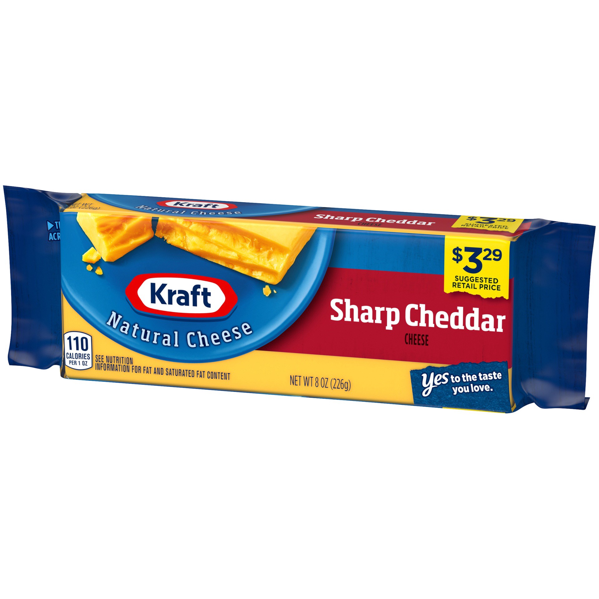 slide 7 of 10, Kraft Sharp Cheddar Cheese Block, 8 oz