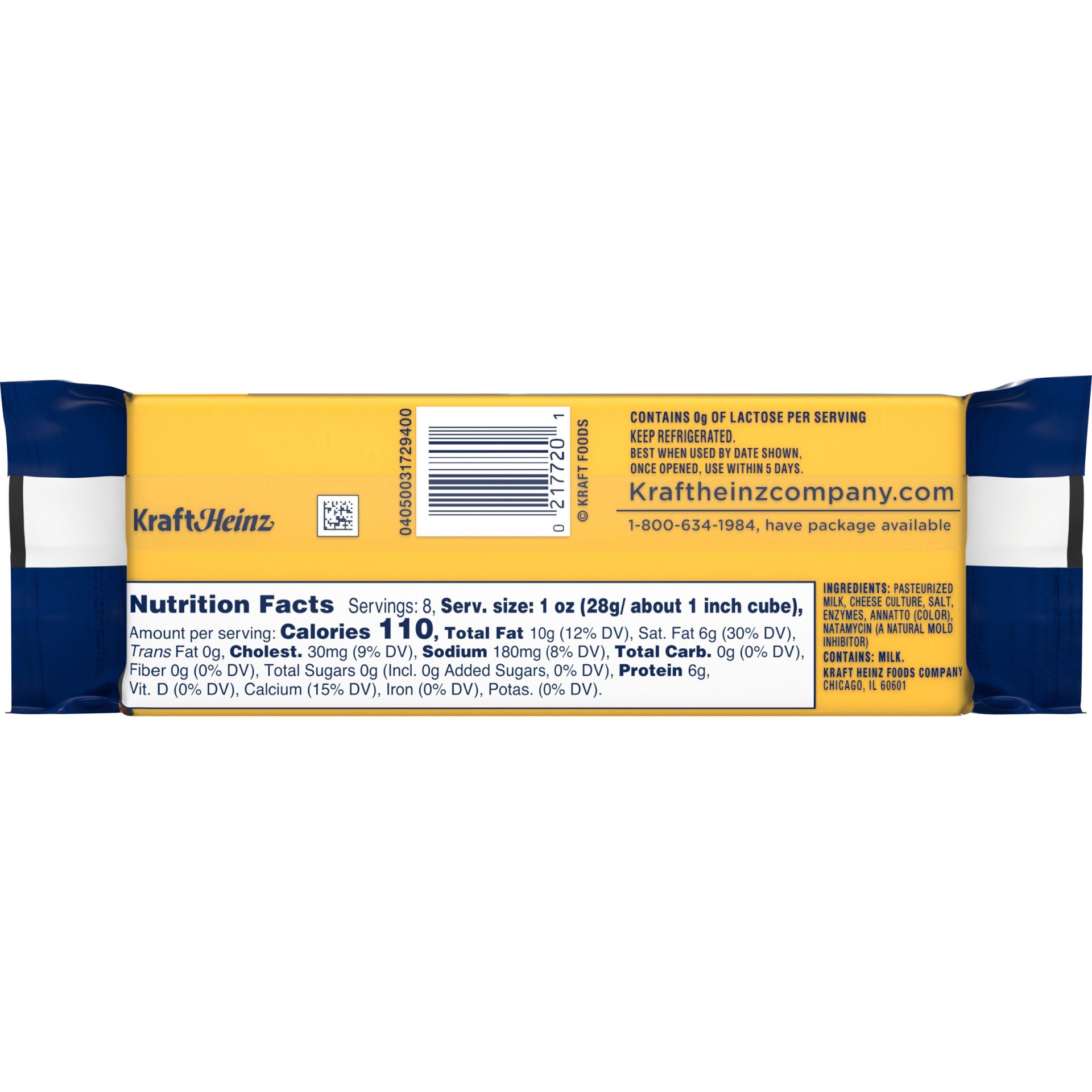 slide 8 of 10, Kraft Sharp Cheddar Cheese Block, 8 oz