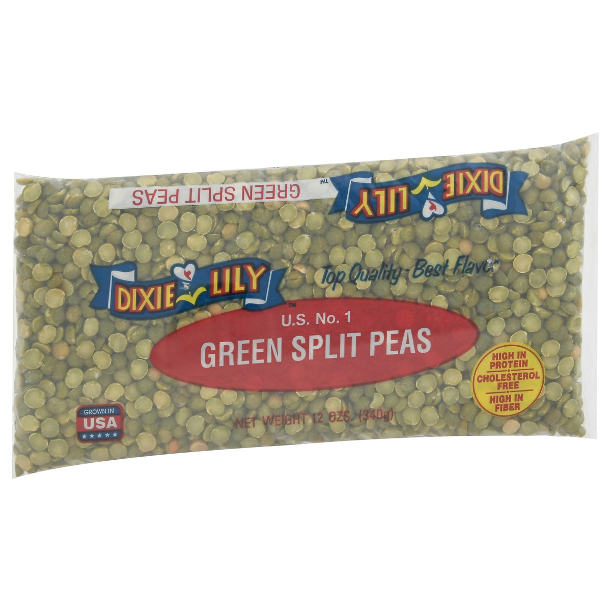 slide 9 of 9, Dixie Lily Green Split Peas 12 oz, 12 oz