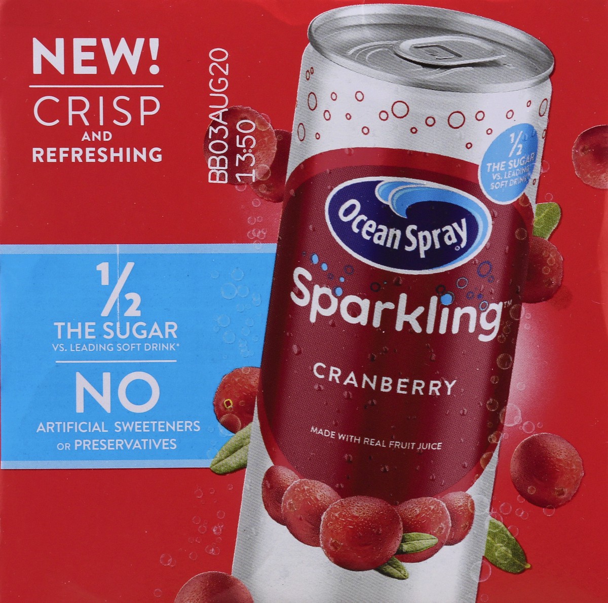 slide 9 of 9, Ocean Spray Sparkling Juice Cocktail Cranberry - 4-11.5 Fl. Oz., 4 ct; 11.5 fl oz