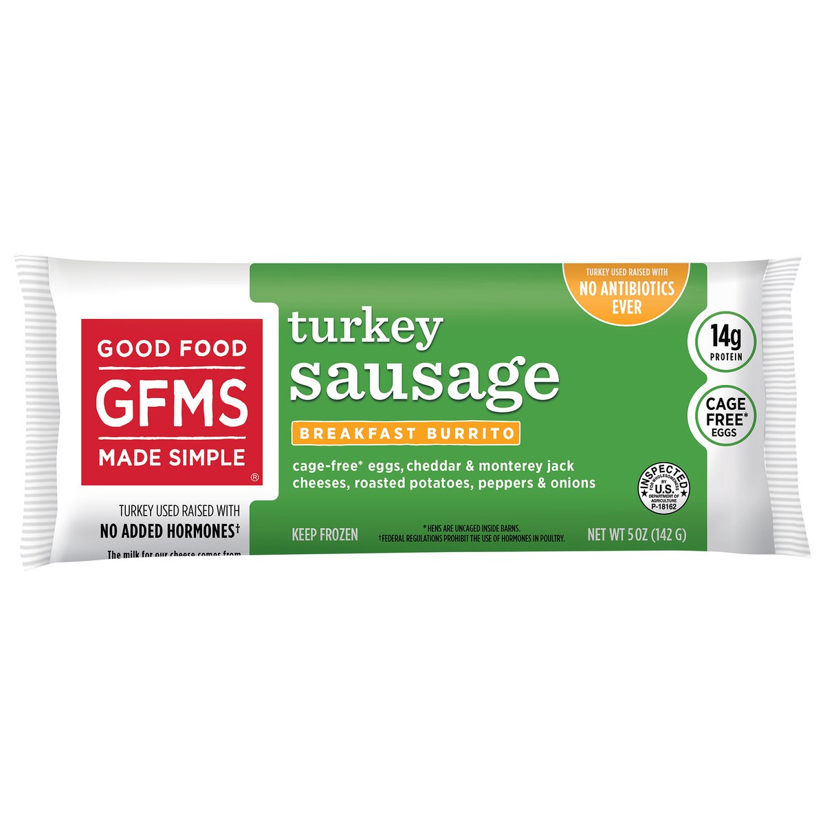 slide 1 of 1, Good Food Made Simple Turkey Sausage Breakfast Burrito, 5 oz