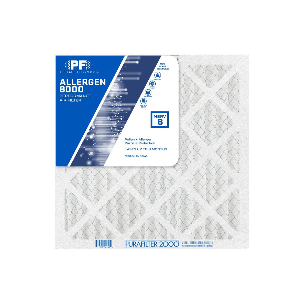 slide 1 of 1, Purafilter Allergen Air Filter, 18 in x 18 in x 1 in