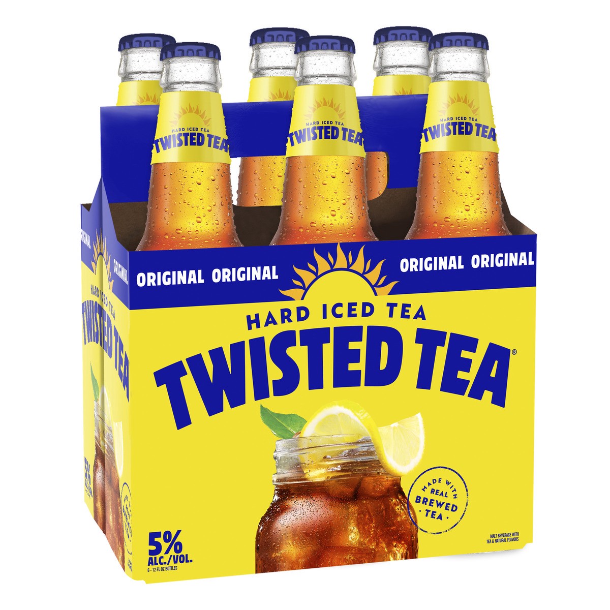 slide 2 of 7, Twisted Tea Original, Hard Iced Tea (12 fl. oz. Bottle, 6pk.), 6 ct; 12 oz