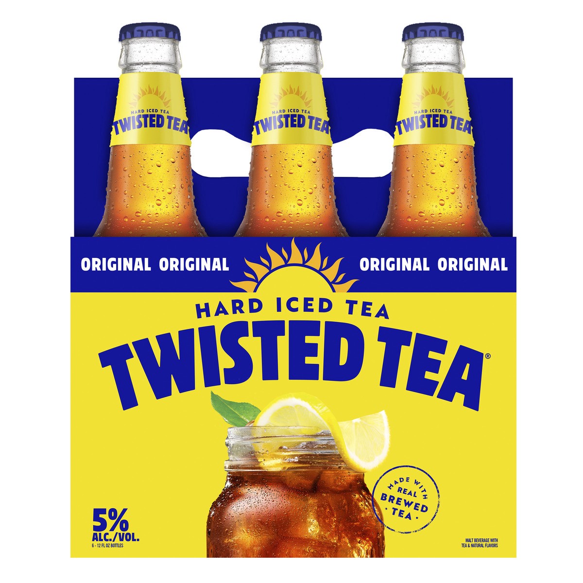 slide 5 of 7, Twisted Tea Original, Hard Iced Tea (12 fl. oz. Bottle, 6pk.), 6 ct; 12 oz