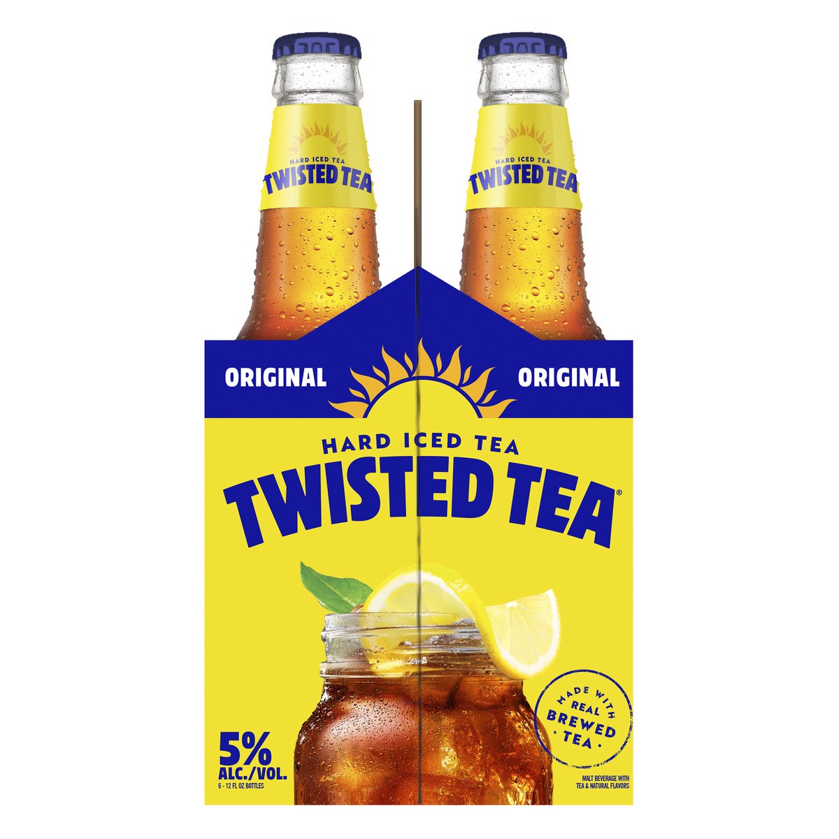 slide 4 of 7, Twisted Tea Original, Hard Iced Tea (12 fl. oz. Bottle, 6pk.), 6 ct; 12 oz