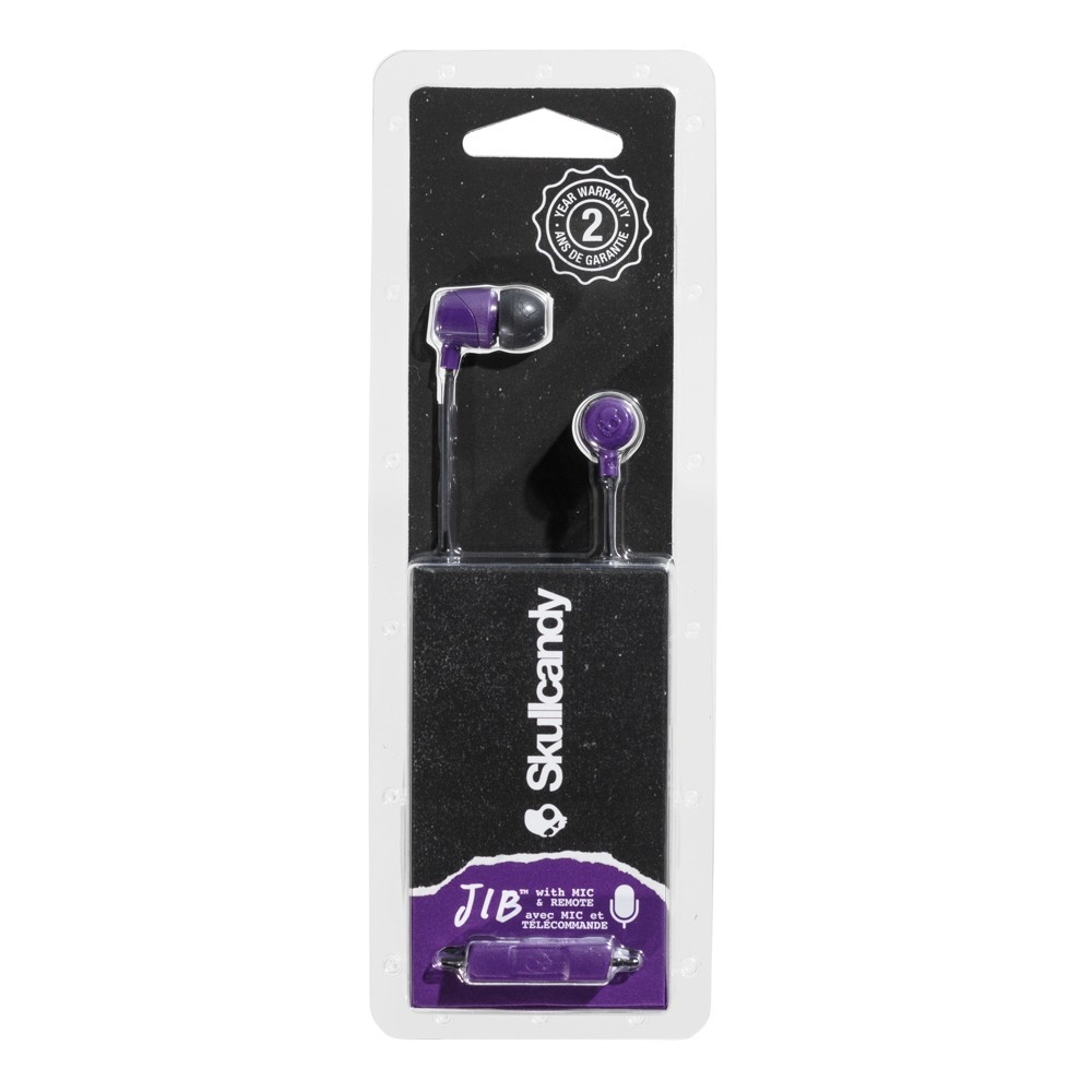 slide 2 of 2, Skullcandy Jib Wireless Earbuds With Microphone - Purple, 1 ct