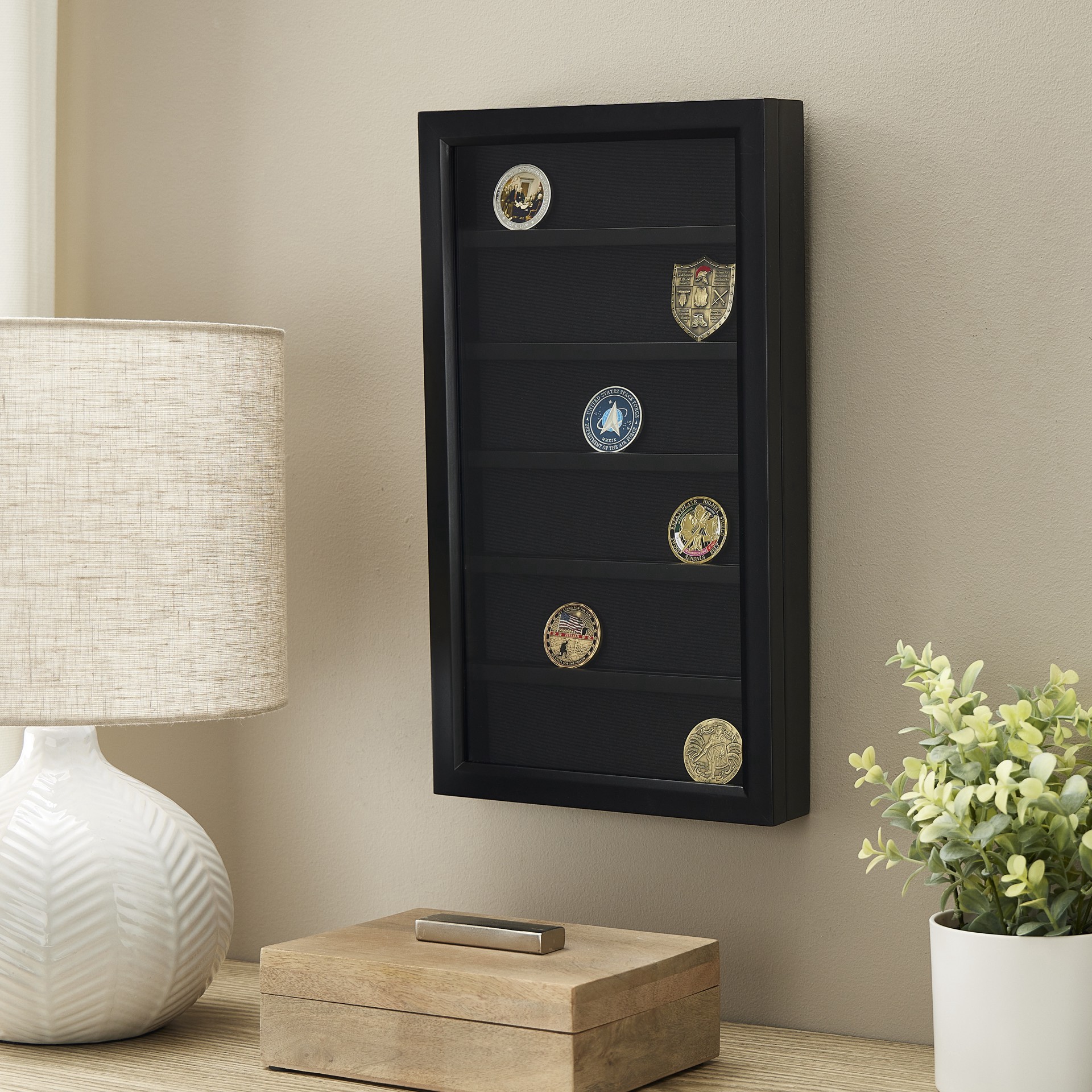 slide 2 of 2, Coin Display Case By Studio Decor, 8 in x 14.8 in