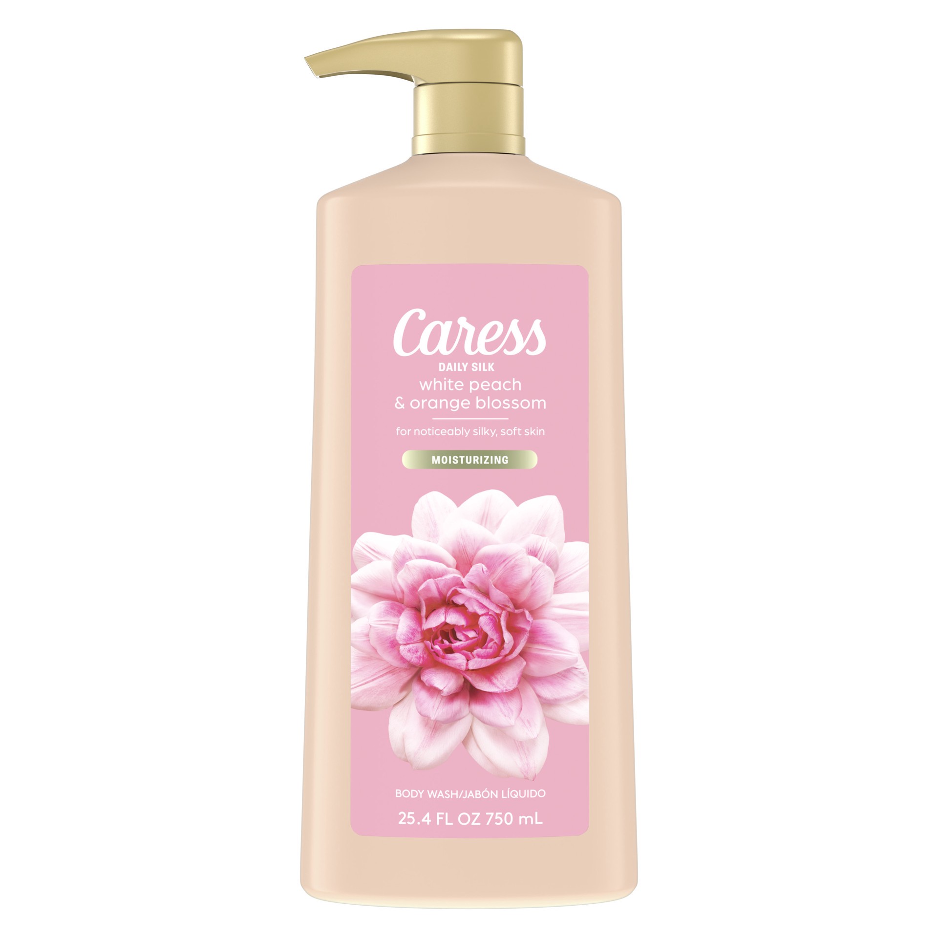 slide 1 of 7, Caress Body Wash with Pump Daily Silk, 25.4 oz, 25.4 fl oz