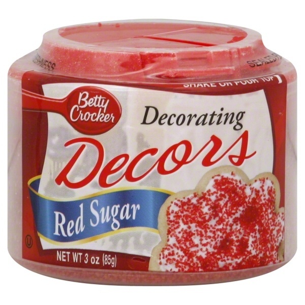 slide 1 of 1, Betty Crocker Decors, Decorating, Red Sugar, 2 ct