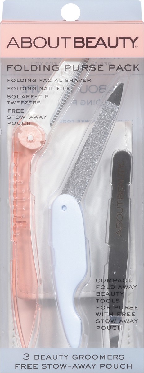 slide 8 of 13, About Beauty Folding Purse Pack 3 ea, 3 ct