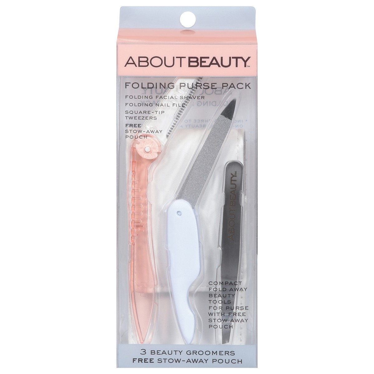 slide 9 of 13, About Beauty Folding Purse Pack 3 ea, 3 ct