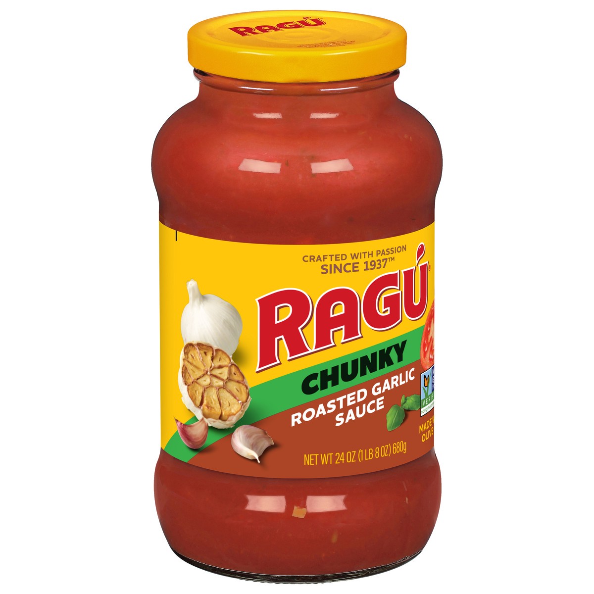 slide 2 of 9, Ragu Garlic Spaghetti Sauce, 24 oz