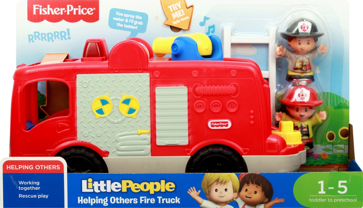 slide 1 of 9, Fisher-Price Little People 1-5 Toddler to Preschool Helping Others Fire Truck 1 ea, 1 ct