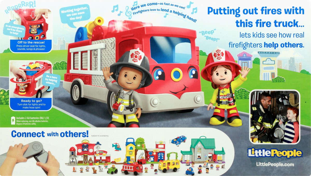 slide 7 of 9, Fisher-Price Little People 1-5 Toddler to Preschool Helping Others Fire Truck 1 ea, 1 ct