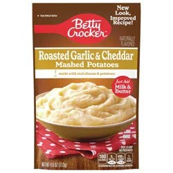 Betty Crocker Roasted Garlic & Cheddar Mashed Potatoes, 4 oz.