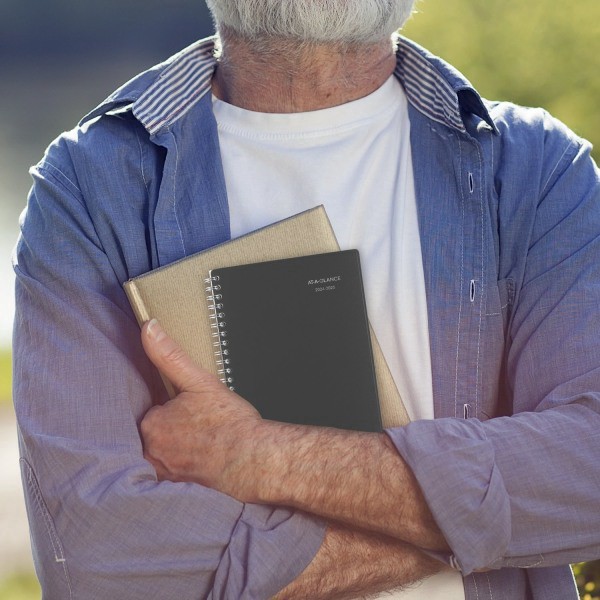 slide 5 of 8, 2024-2025 At-A-Glance Dayminder Academic Weekly/Monthly Small Planner, 5"" X 8"", Charcoal, July To June, 1 ct