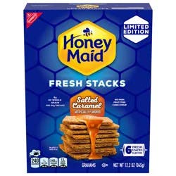 HONEY MAID Fresh Stacks Salted Caramel Graham Crackers, Limited Edition, Travel Snacks, 12.2 oz (6 Multi Snack Packs)