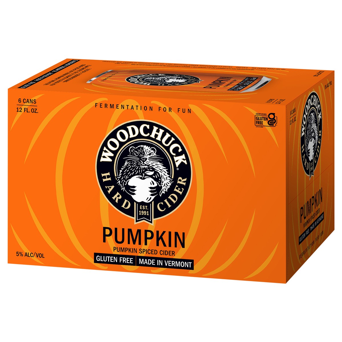 slide 6 of 8, Woodchuck Hard Cider - IN&OUT PUMPKIN 6 Pack, 12oz Can, 72 oz
