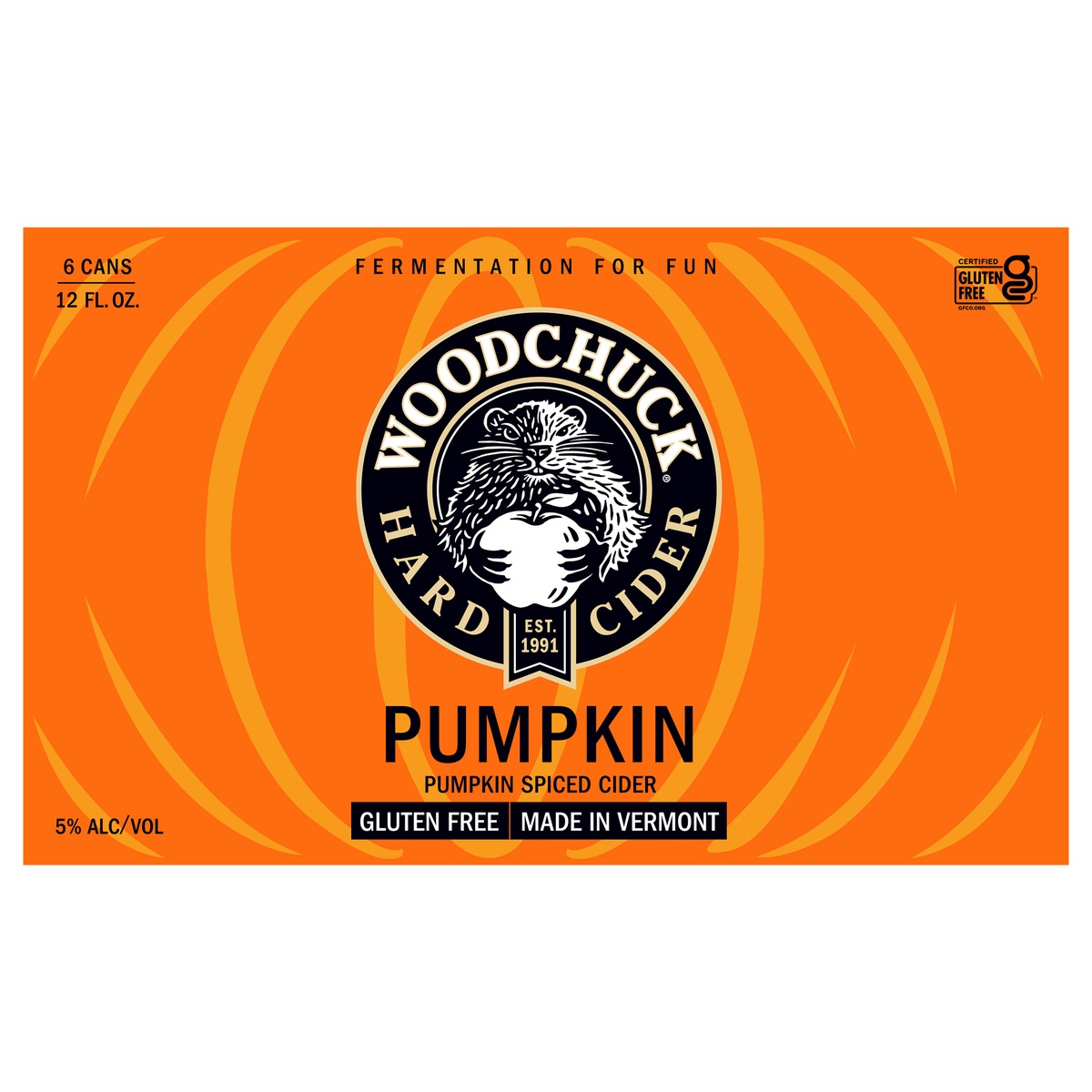 slide 1 of 8, Woodchuck Hard Cider - IN&OUT PUMPKIN 6 Pack, 12oz Can, 72 oz