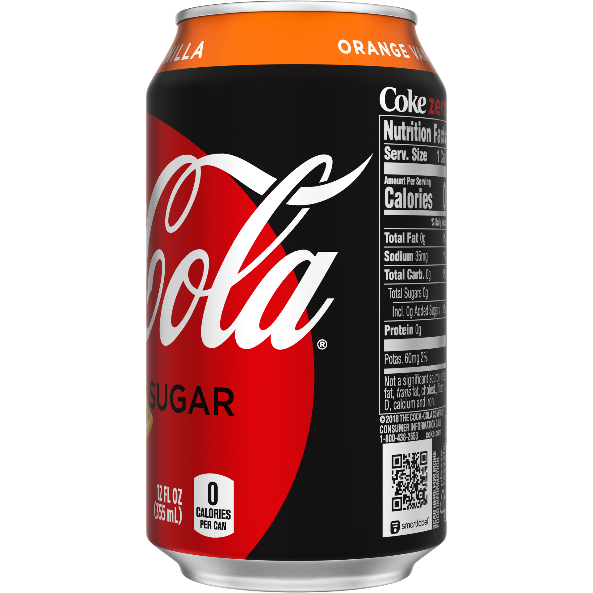 slide 4 of 5, Coca-Cola Orange Vanilla Zero Sugar Diet Soda Soft Drink- 12 fl oz, 12 oz