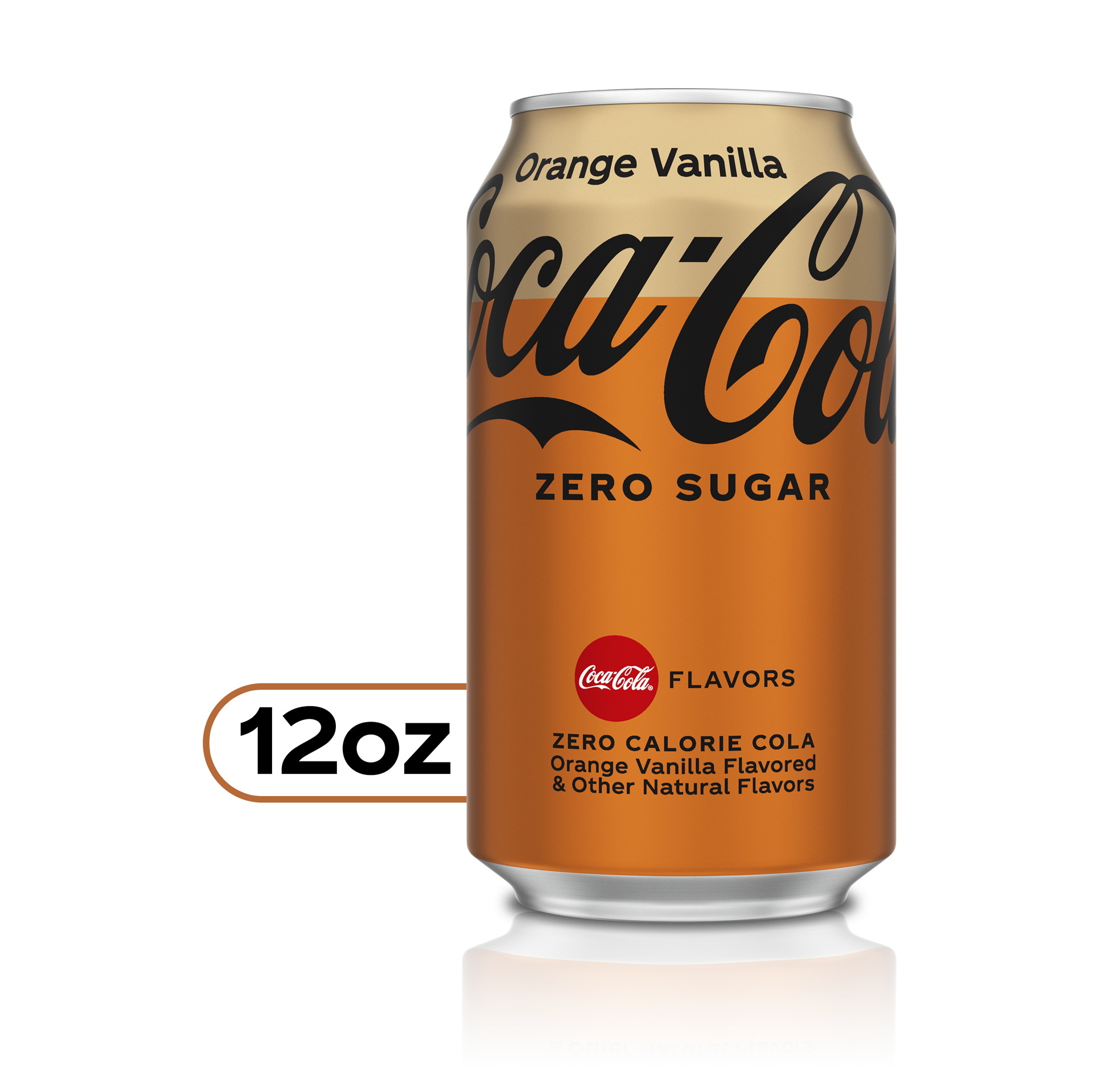 slide 1 of 5, Coca-Cola Orange Vanilla Zero Sugar Diet Soda Soft Drink- 12 fl oz, 12 oz