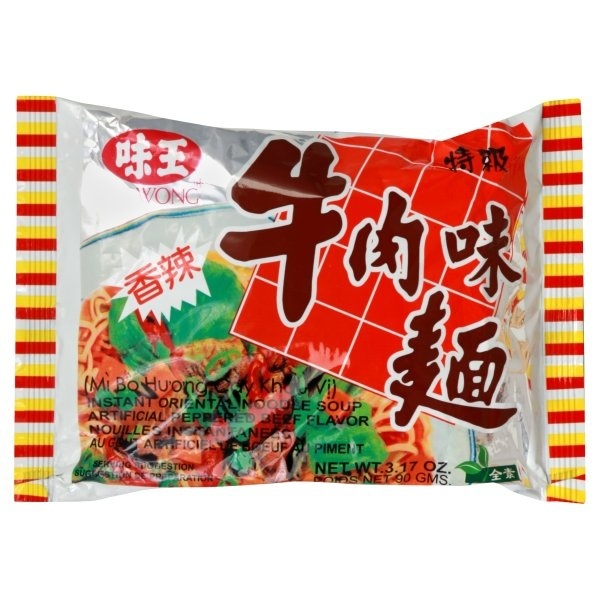 slide 1 of 1, Ve Wong Peppered Beef Oriental Flavor Instant Noodle Soup, 3.17 oz