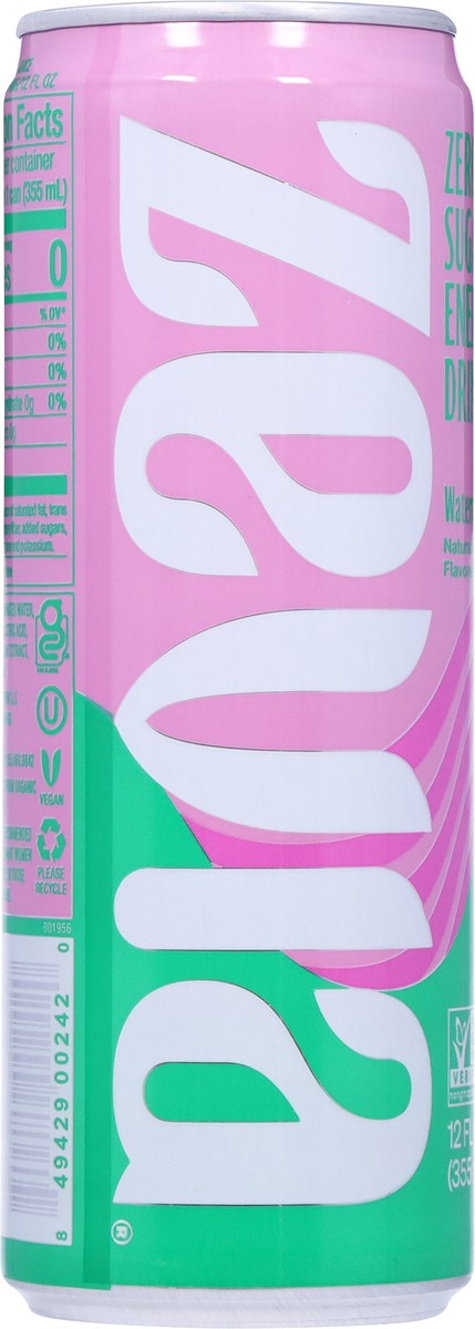 slide 2 of 9, Zevia Zero Sugar Watermelon Energy Drink - 12 fl oz, 